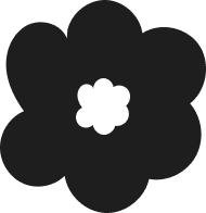 Flower black white