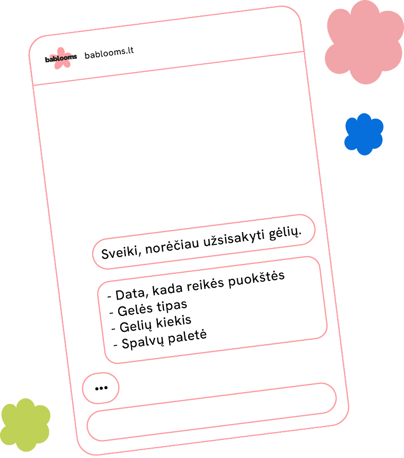Sveiki noreciau uzsisakyti zinutes bablooms